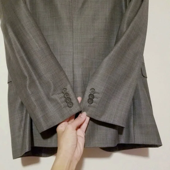 Express Gray Suit (blazer&pants) Matching Photographer & Producer Wool Blend Set - Picture 6 of 12